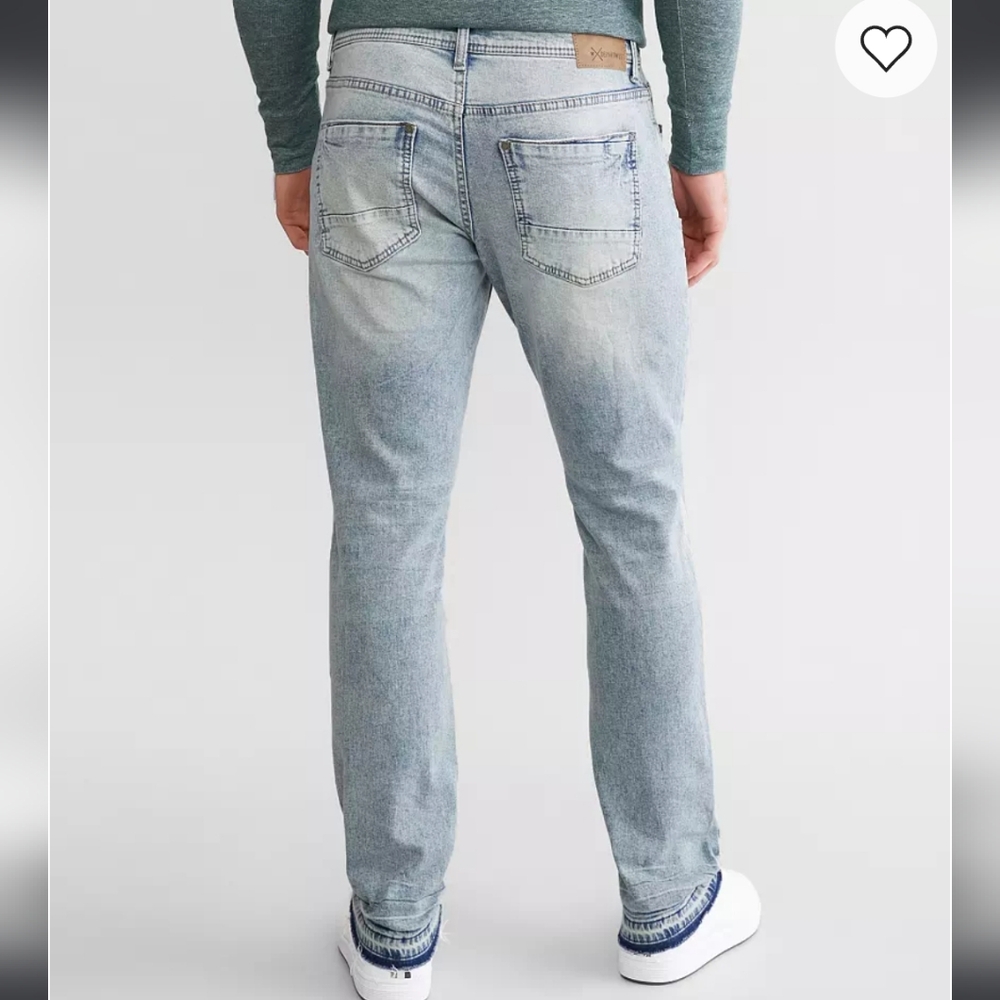 Departwest Seeker Taper Men's Distressed Light Blue Jeans Size 32x34 - Picture 2 of 10